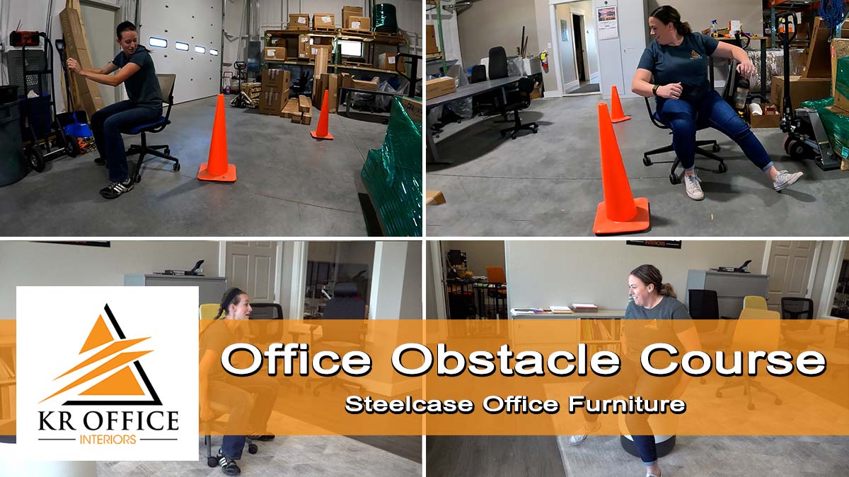 Steelcase Office Furniture Obstacle Course!