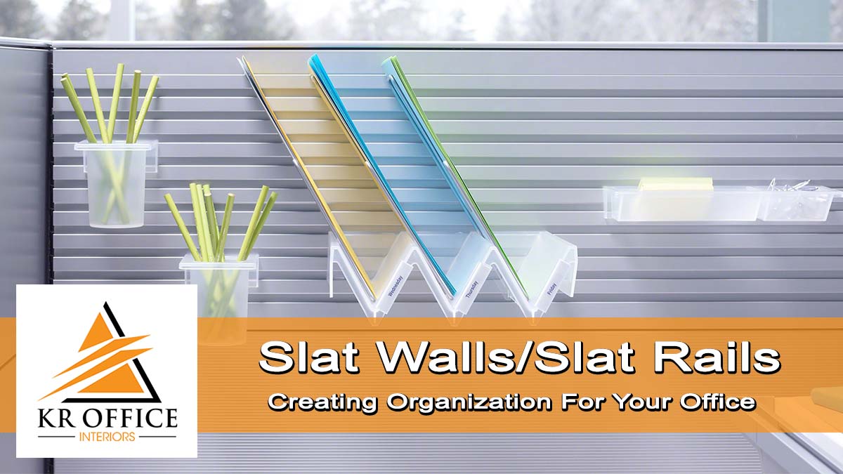 Wall organization through Slat Walls and Slat Rails By Steelcase